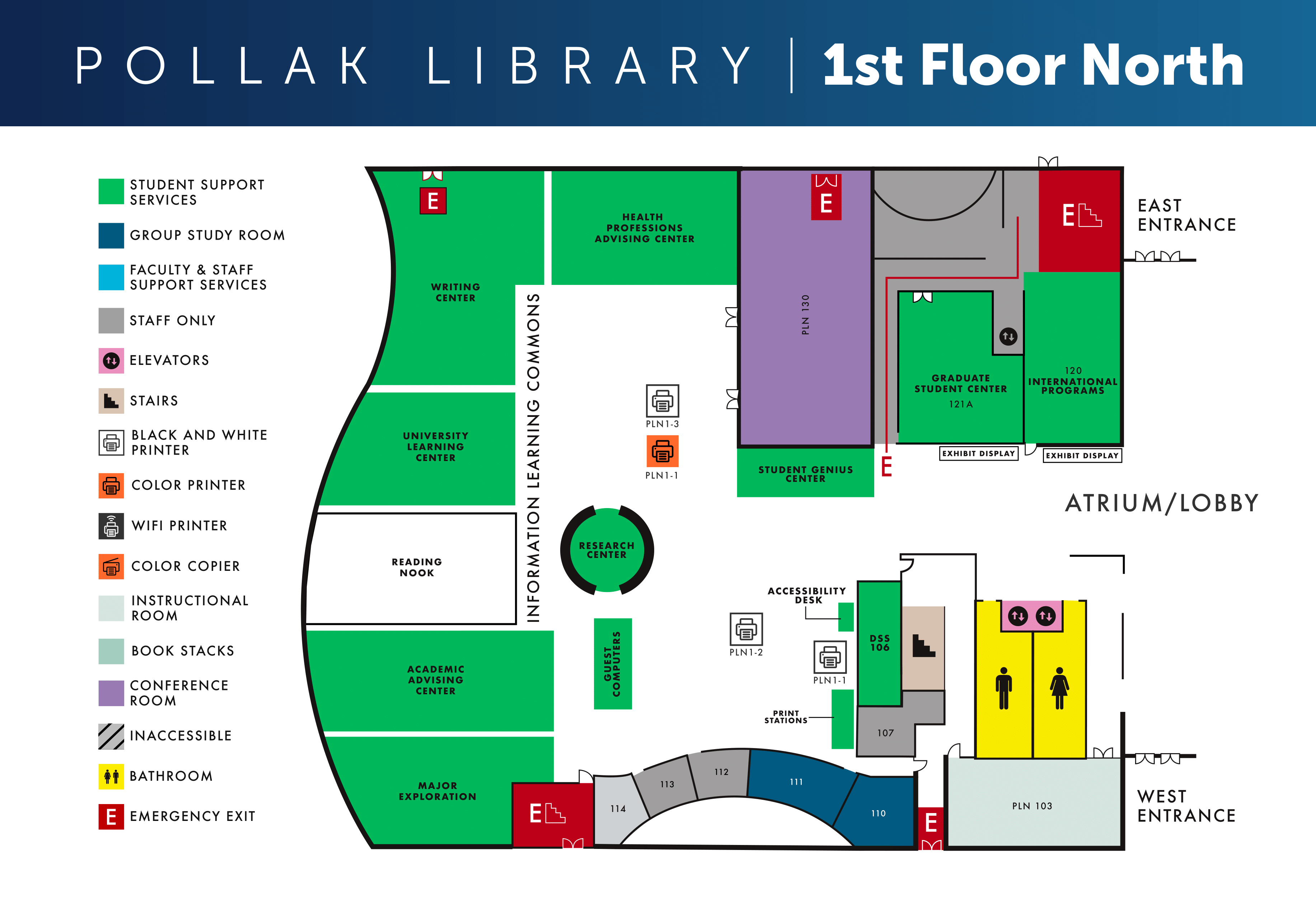 First Floor North Map