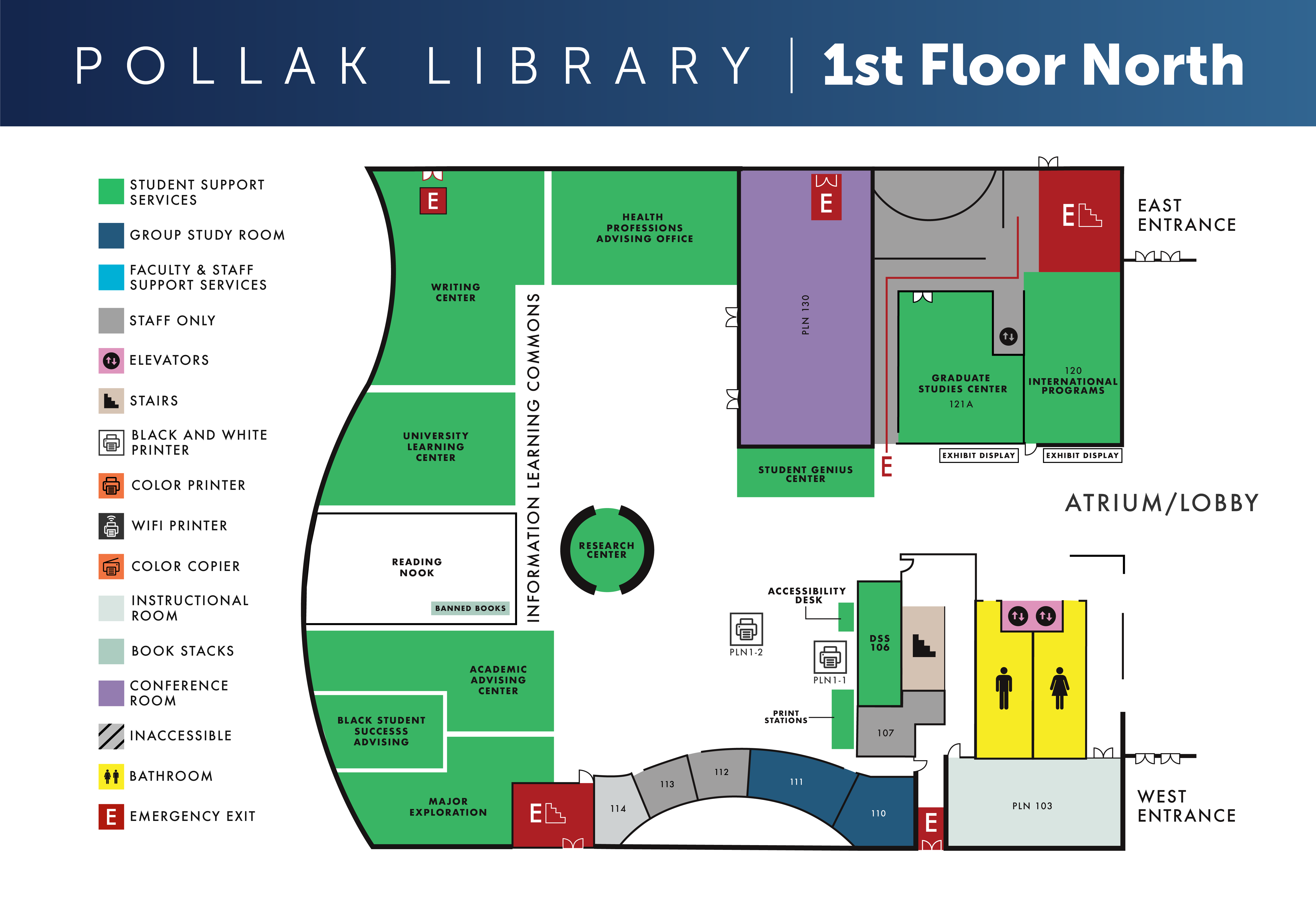First Floor North Map
