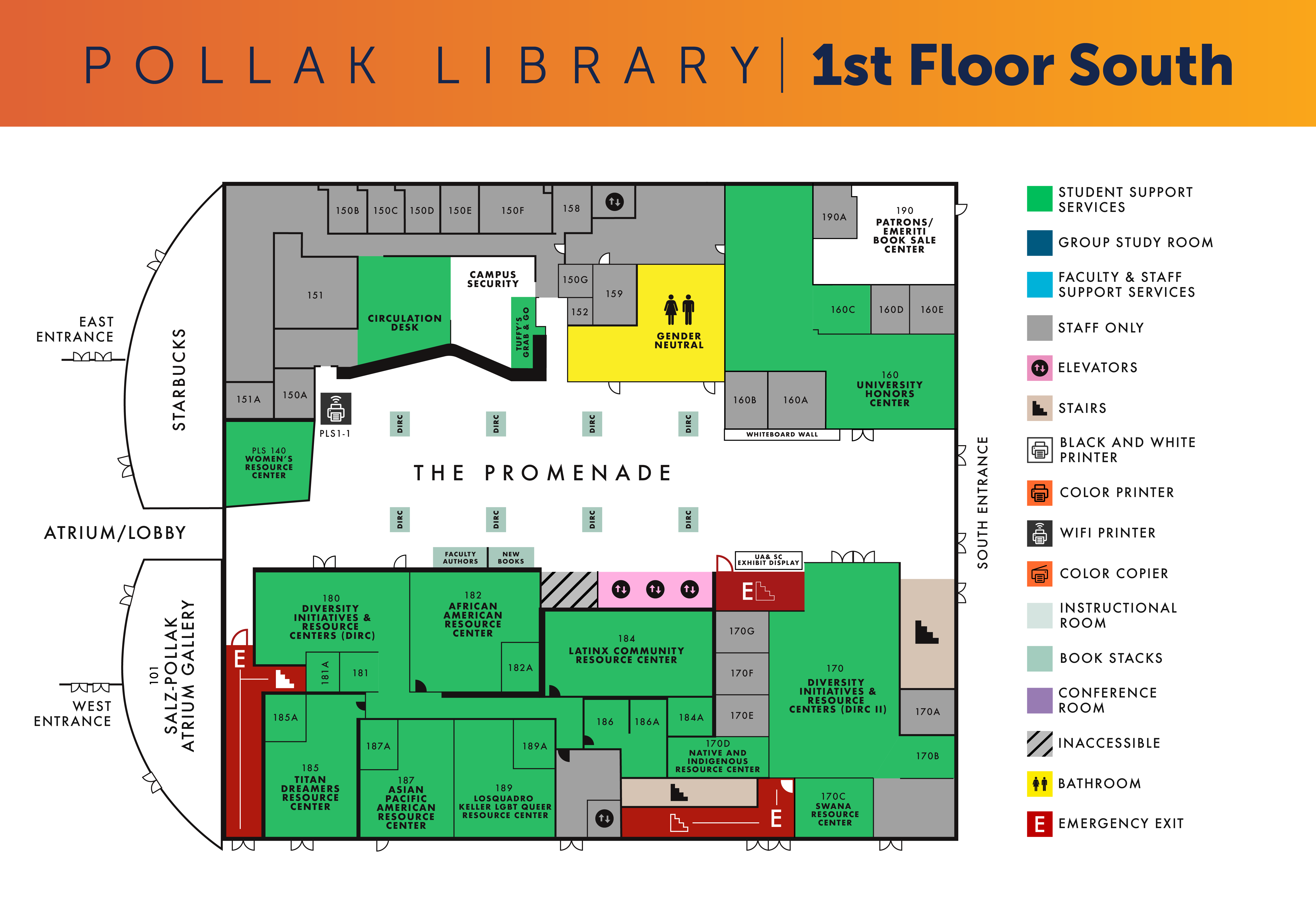 First Floor South Map