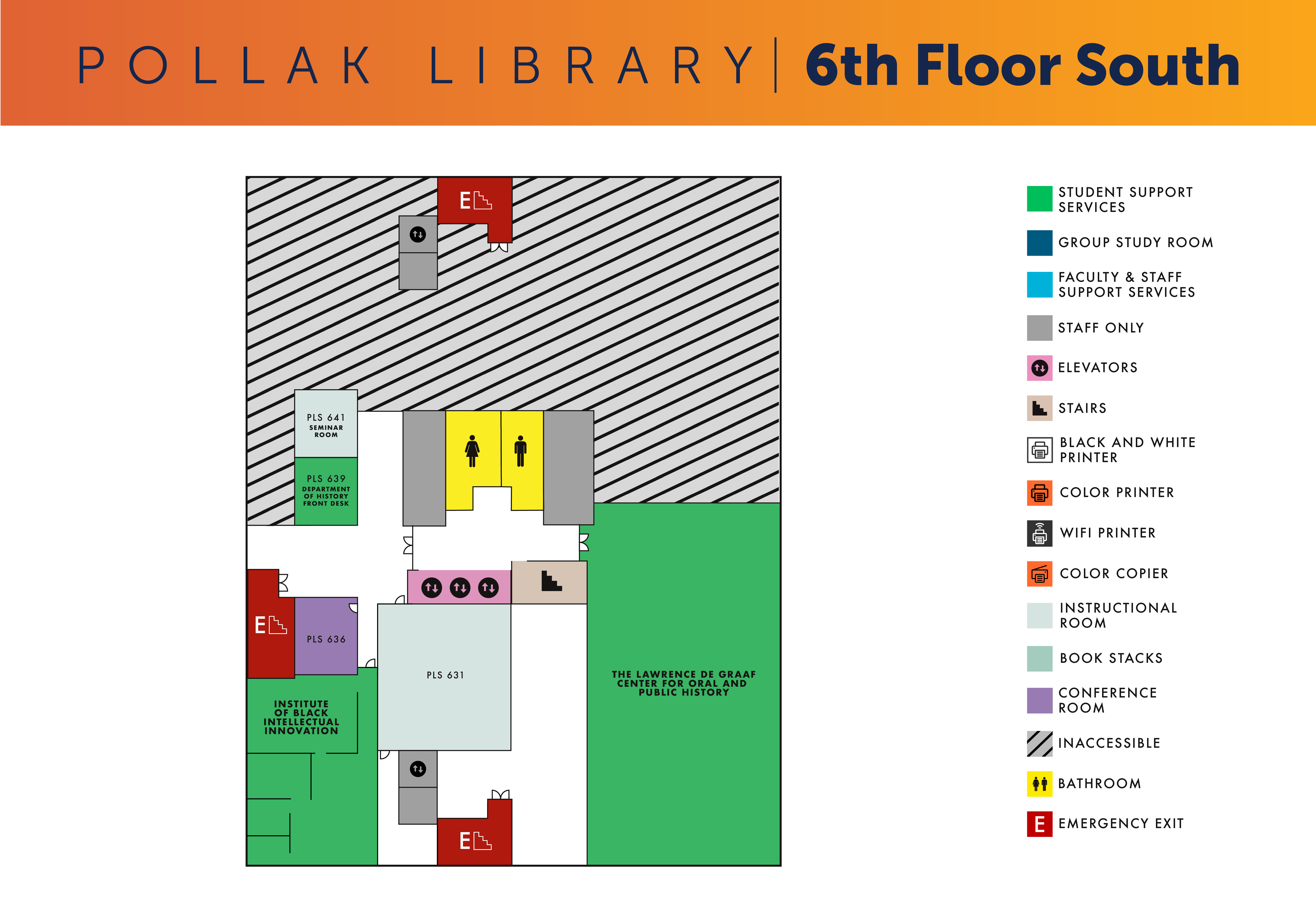 Sixth Floor South Map